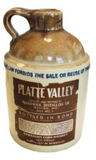 McCormick 1963 Platte Valley Corn Whiskey Jug 1/2 Pint Made In USA No Cork/empty