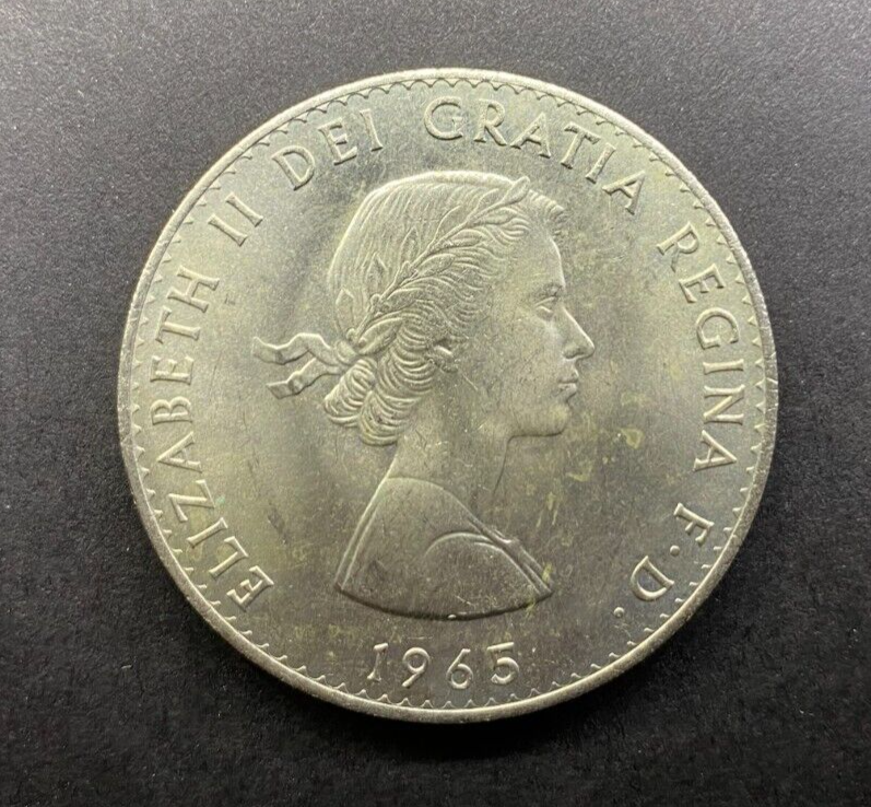 1965 Churchill - Queen Elizabeth II D Dei Gratia Regina F.D. Token Coin ...