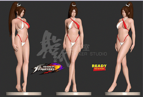 Bikini Mai Shiranui 3D Figura Sin Pintar Modelo GK Kit en Blanco Nuevo 20 cm En Stock - Imagen 5 de 7