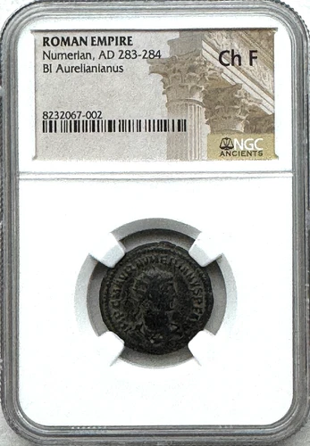 ROMAN EMPIRE - NUMERIAN(283-284 AD) BI AURELIANIANUS - NGC CH F - FREE SHIPPING!