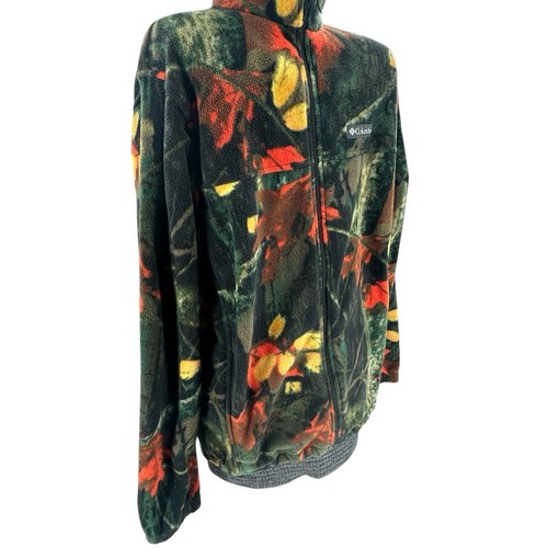 Columbia UNISEX Steens Mountain Red Quartz Timberwolf Multi Fleece Jacket Mens S - Picture 11 of 11