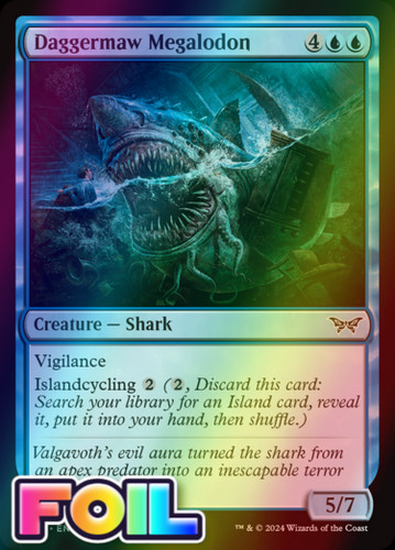 x1 Daggermaw Megalodon DSK Duskmourn MTG 48 FOIL COMMON M/NM 1x
