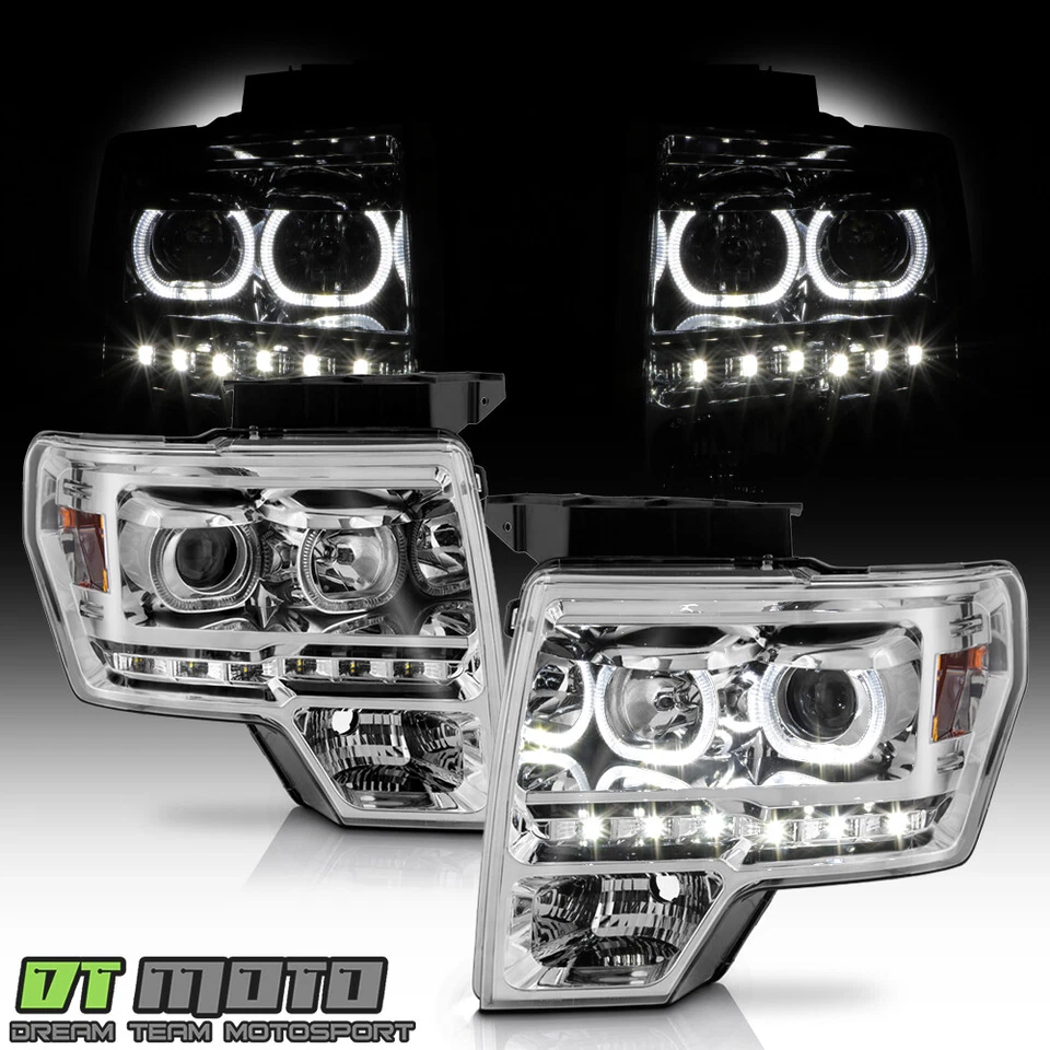 Faros proyectores LED halo Ford F150 2009-2014 09 10 11 12 13 14 faros Foto 2 de 4
