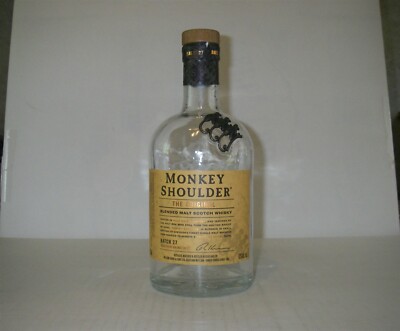 MONKEY SHOULDER EMPTY SCOTCH WHISKEY BOTTLE 750ML