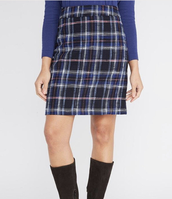 Laura Ashley tartan plaid skirt womens size 16 academia office career timeless style