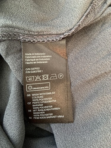 H&M Womens Grey Sleeveless Frilly Blouse Size 10 - Picture 11 of 11