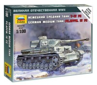 Panzer Iv Ausf. F2 Tank 1:100 Kunststoff Modell Kit Zvezda