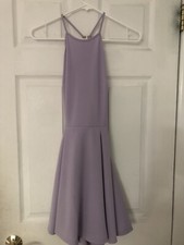 Windsor Party Lavender Lace Skater Dress Size Small Worn Once Lace Back