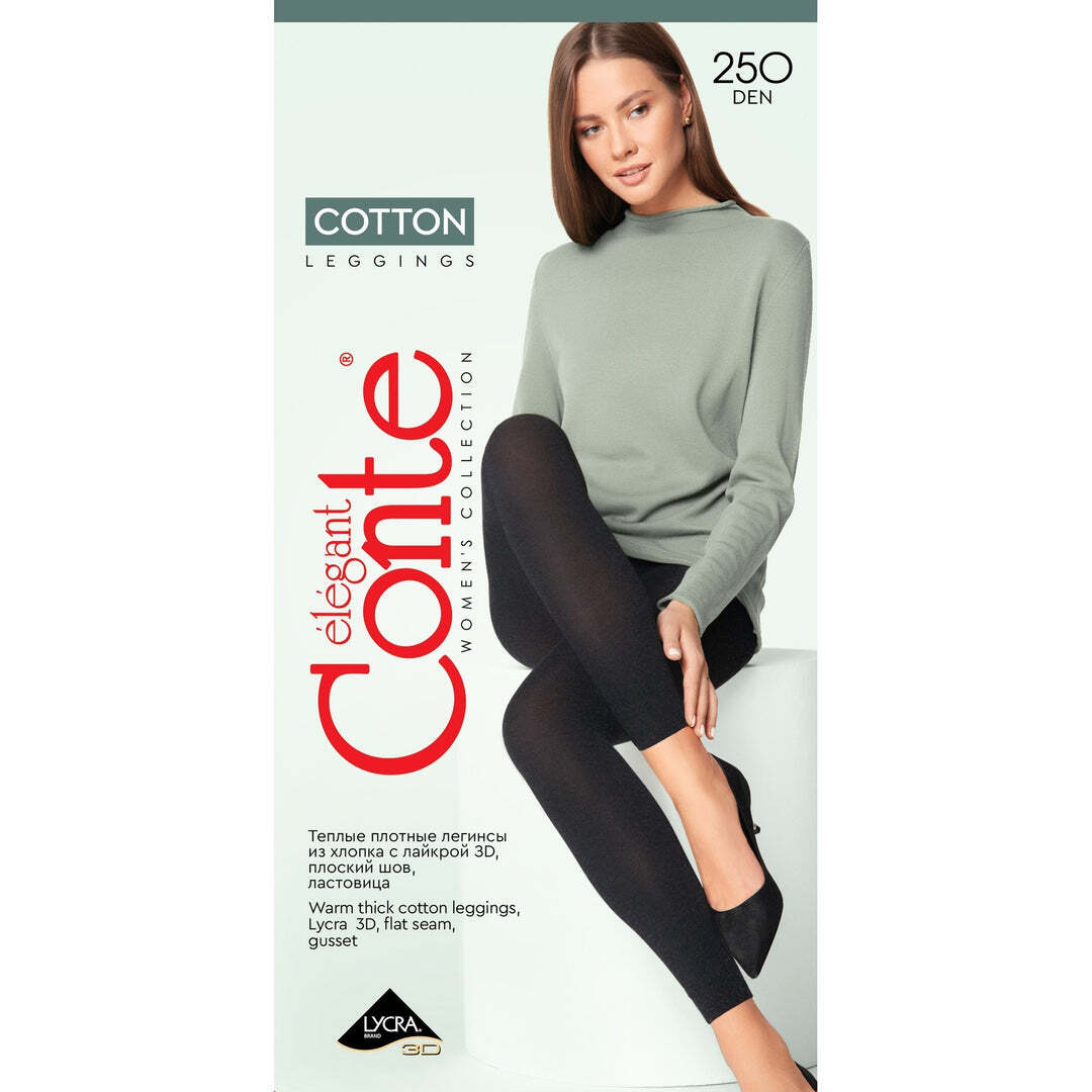 Conte Leggings Cotton 250 Den Warm Opaque Women's Leggings