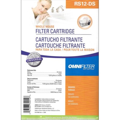 Omnifilter RS12 Whole House Filter Cartridge Twin Pack - 2 Filters