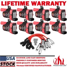 Ignition Coil & Spark Plug Wire For Chevy Silverado GMC Hummer 4.8 5.3 6.0L D585