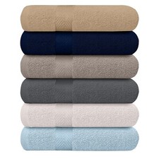 Set of 6 Extra Large Cotton Bath Towels For Bathroom Absorbent Shower Towel Bulk