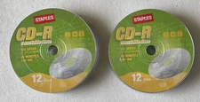 NEW 24 Discs CD-R Recordable Staples 80 Minutes 700MB