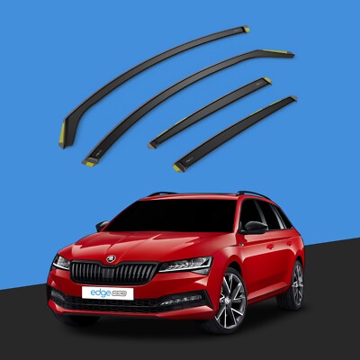 Skoda Superb MK3 2015-2024 5 Door Estate Wind Deflectors In-Channel Guards 4pc