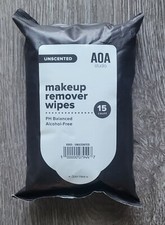 Makeup Remover Wipes Unscented pH Balanced Alcohol Free 15 Count NEW