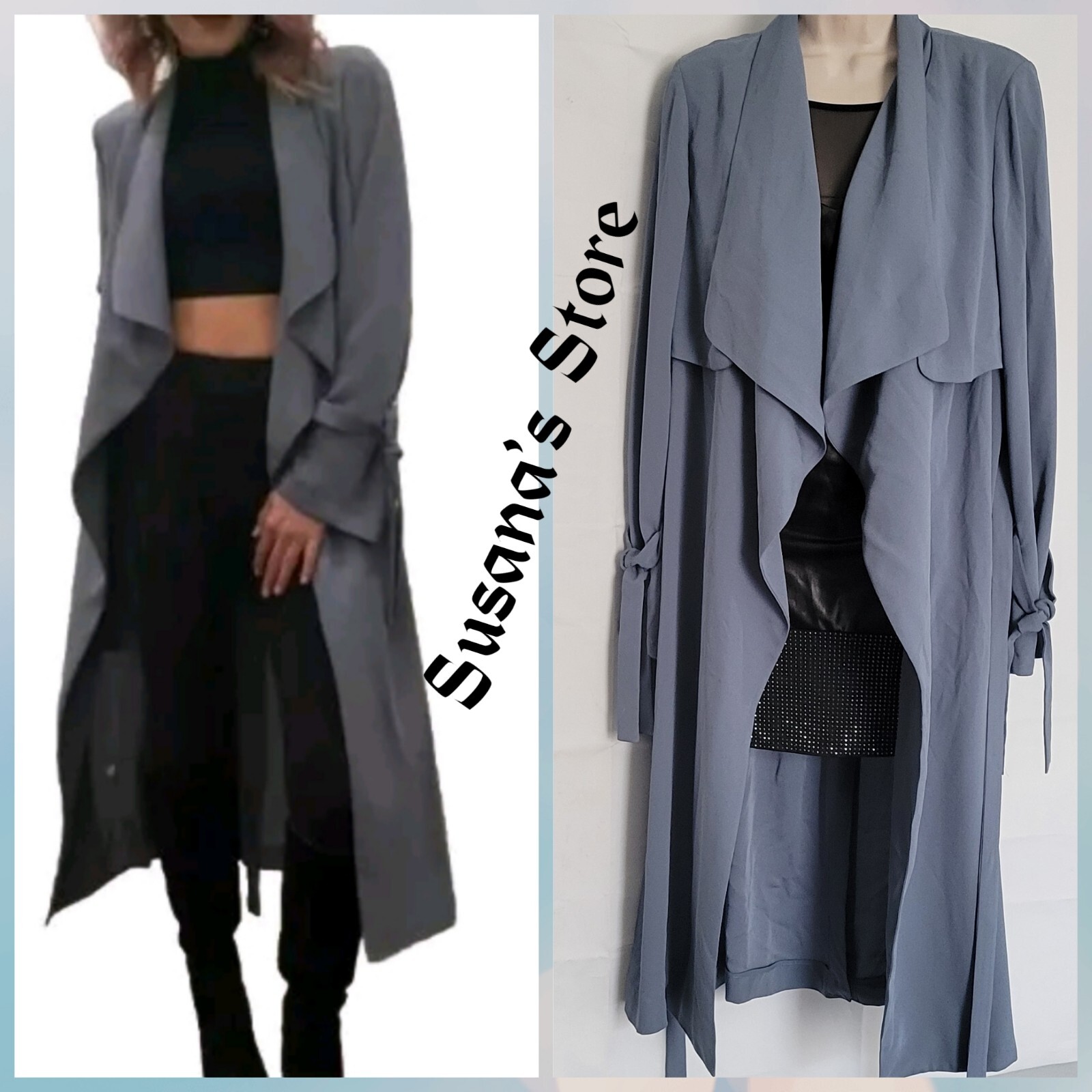 NEW BCBG MAXAZRIA SIZE S Samara Draped Trench Coat Upscale, detailed! MSRP $298