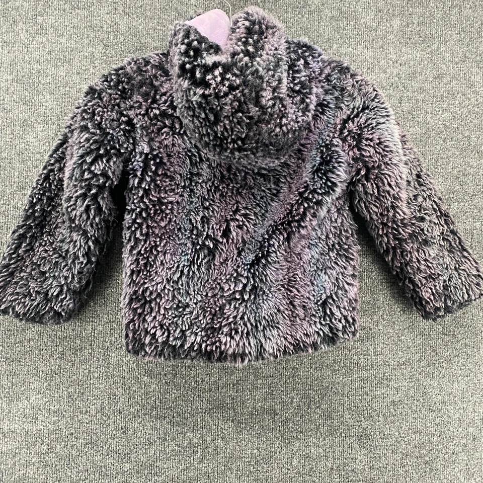 Abrigo American Widgeon Niño 6 Piel Sintética Púrpura Negro Cremallera Completa Sudadera con Capucha Chaqueta Exterior Foto 3 de 4