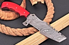 CUSTOM HAND MADE FORGED DAMASCUS STEEL TRACKER HUNTING CAMPING KNIFE 1750