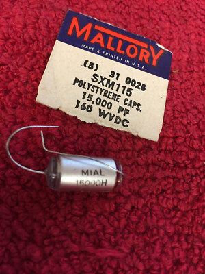 MALLORY AXIAL POLYSTYRENE CAPACITOR 15,000pf 160v SXM115