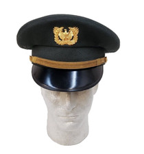 U.S. Army Officer Peak Cap with Warrant Officer Cap Badge