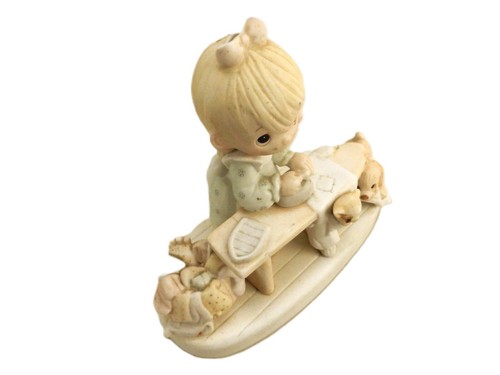 Statuetta Jonathan & David #E-9265, Precious Moments ""Press On"", 1982, PMJ-89 - Foto 6 di 11