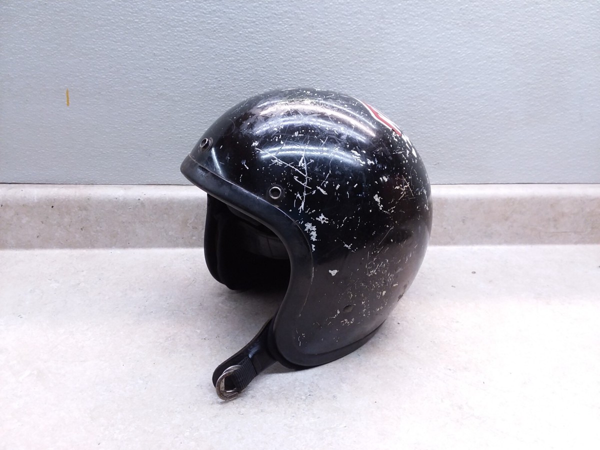 BELL R/T Motorcycle Open Face Helmet 3-Snap 1/77 Size 7 3/4-62cm