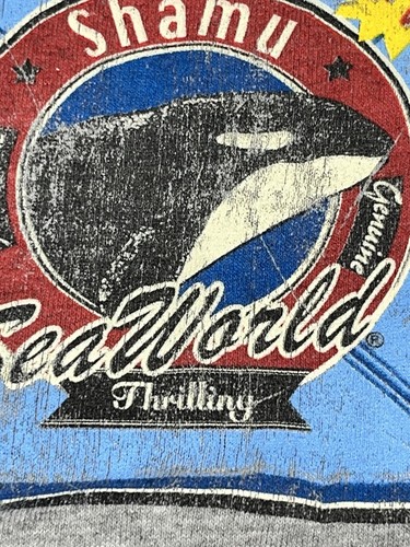 Vintage Sea World Shamu Retro Ringer T Shirt Men’s Large Orca Whale Whales - Picture 4 of 14
