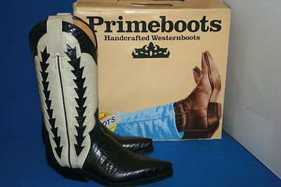 Prime Boots Cowboystiefel westernstiefel  stiefel neu  gr. 40  schwarz weiß