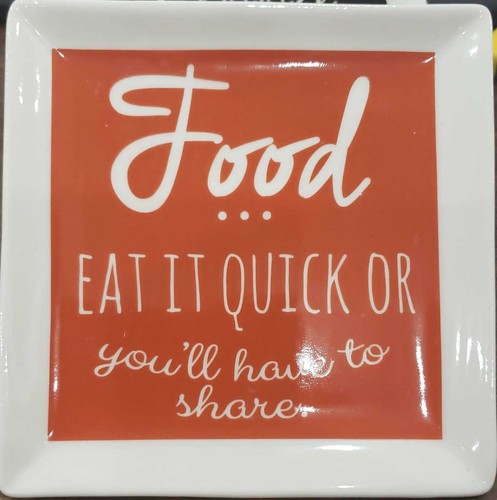 Modern Expressions Porcelain Plates Set Of Four Designs Good Food Good Life - Picture 5 of 7