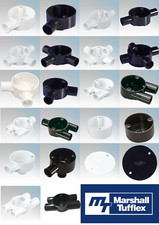 Marshall Tufflex Conduit PVC Boxes 20mm/25mm Black White Heavy Cable Accessories