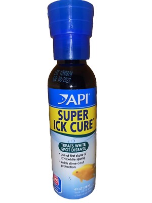 API Liquid Super Ick Cure 4oz Freshwater Fish Medication Treats Ich Exp:08/2027