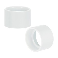 2 Pcs Light Socket Shade Ring, 35 mm Metal Hanging Lamp Holder Parts, White