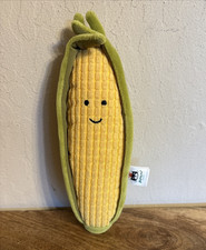 Jellycat London Vivacious Sweetcorn Plush 8" Yellow Corn Cob Vegetable