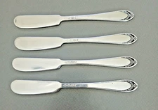 1847 Rogers Bros IS Lovelace Individual Butter Spreader Knife (4) Silverplate