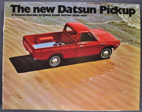 1973 Datsun Pickup Truck Brochure 1800 Li'l Hustler Nissan Excellent Original 73