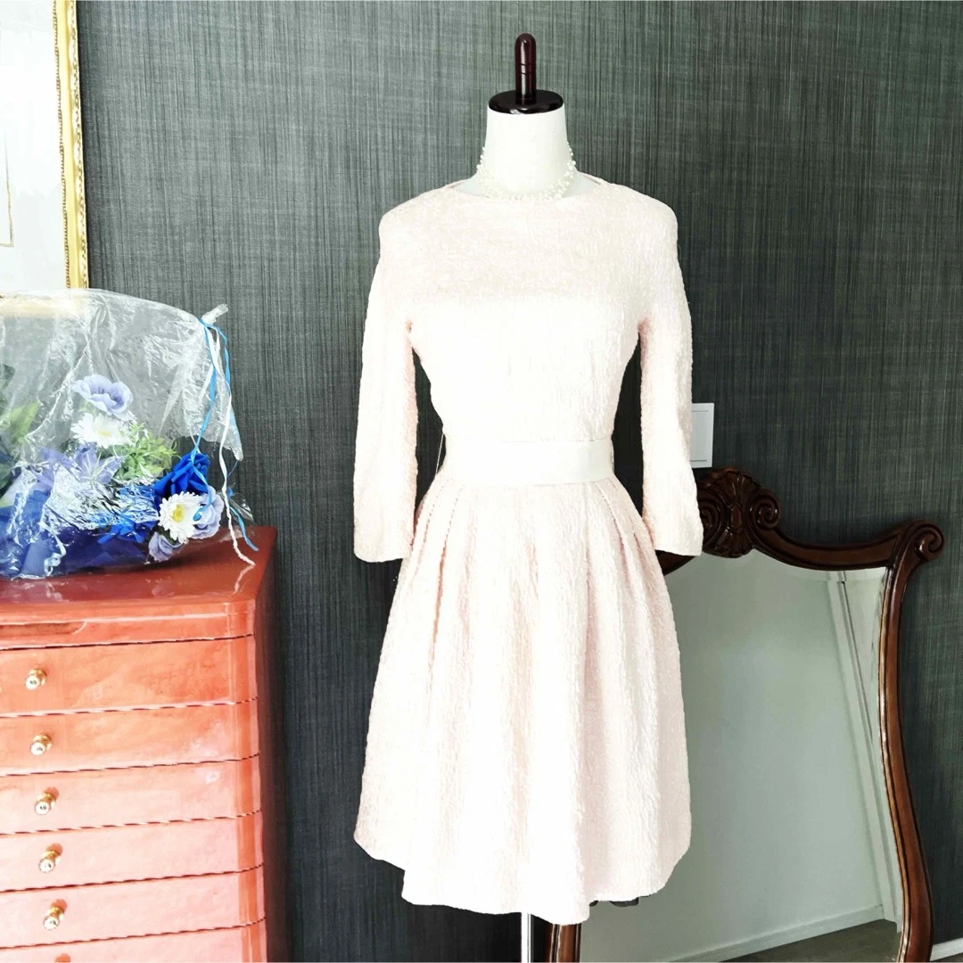 Abito Christian Dior tessuto jacquard rosa