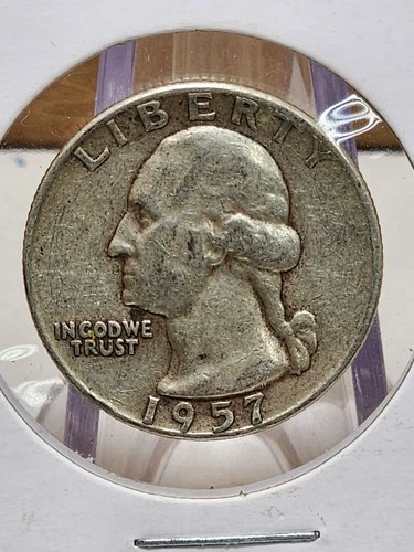 1957-P Washington Quarter Raw VF