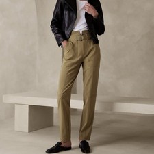  Banana Republic "Refined Utility Pant" Tan 6 Cargo Tapered Leg Dress Trousers