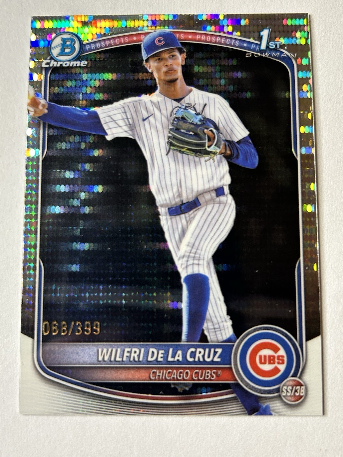 2025 Bowman Chrome - Wilfri De La Cruz -  #BCP-209 Pulsar /399 - Cubs