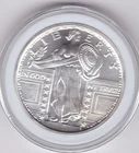 STANDING LIBERTY GOLDEN STATE MINT - ONE OUNCE FINE SILVER ROUND IN CAPSULE