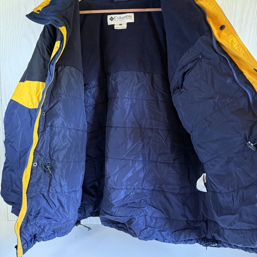 Columbia Mens Vintage 90s Ski Snowboarding Jacket Size XXL Blue Zull Zip Hooded - Picture 4 of 16