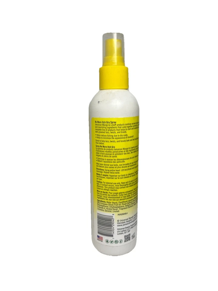 Spray Jamaicano Mango & Lime No More Itch Gro Alivio Regular No Graso (8 fl oz) Foto 2 de 2