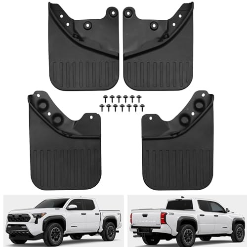4 Pack Truck Mud Flaps Suitable for 2024–25 Toyota Tacoma Front & Rear Splash Gu
