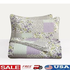 Patchwork Butterfly Quilt Set Lightweight Reversible Microfiber Bedding 2-Piece