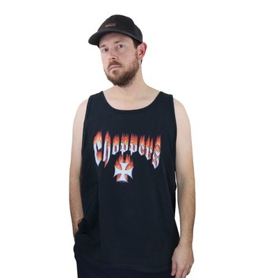 Vintage West Coast Choppers Tank T-Shirt Mens 2XL Jesse Biker Flames Eagle Y2K