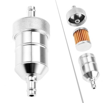 Universal Fuel Filter 8 mm Aluminium Fuel Filter Vehicle for Car Motorcycle NEW