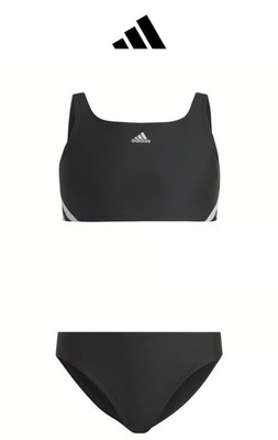 Adidas Ib6001 3S Mädchen Bikini Badeanzug Schwarz Schwimmen Kinder Sui /1-B