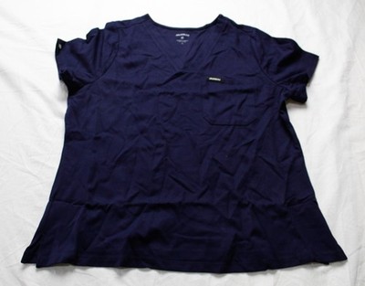 Jaanuu Women's Sona Slim Soft Short Sleeve Scrub Top EJ3 Midnight Navy Size 1X