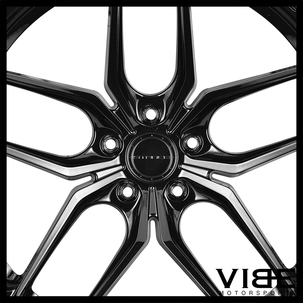 22" STANCE SF03 GLOSS BLACK CONCAVE WHEELS RIMS FITS MASERATI GHIBLI