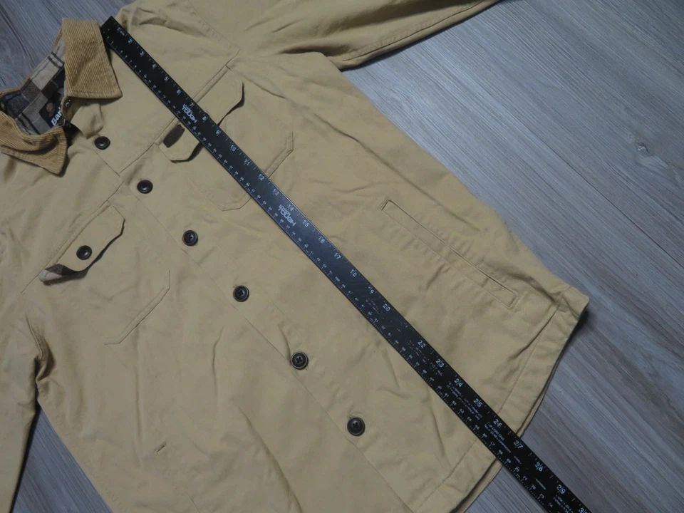 Barbour 100% Cotton Catbell Overshirt Size Small Khaki Corduroy Collar - Image 4 of 4